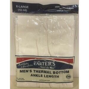 Carter's Mens Vintage Thermal Underwear Pants Bottom Ankle Length X-Large 42-44"